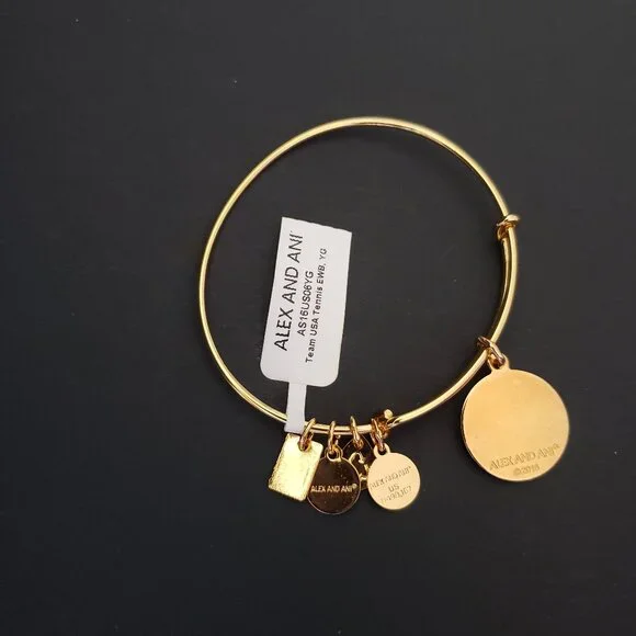 NWT Alex and Ani gold tennis bracelet  728 - Picture 3 of 3